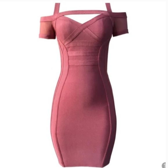 Kaouyou Bandage Dress Dusty Pink - Picture 3 of 8
